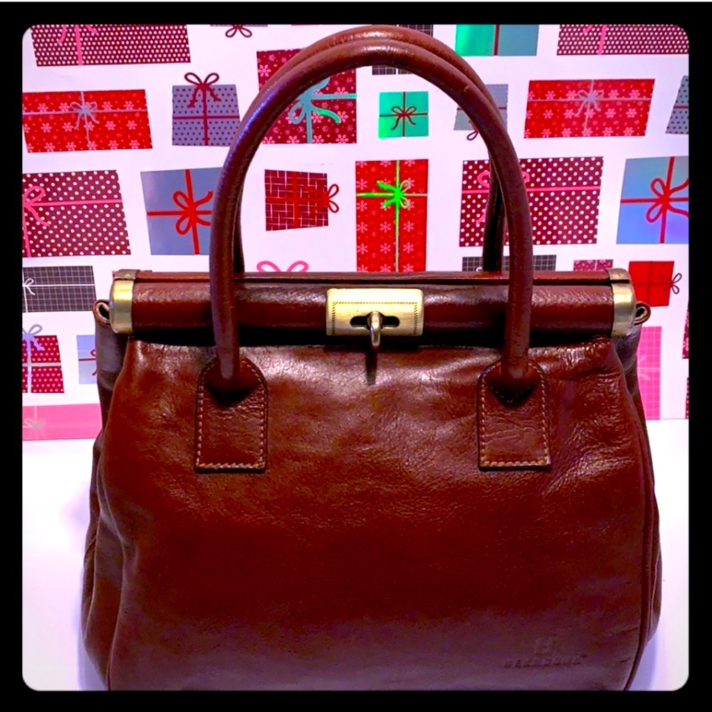 VTG Hexagona “ELITE” Empire Line Chestnut Satchel